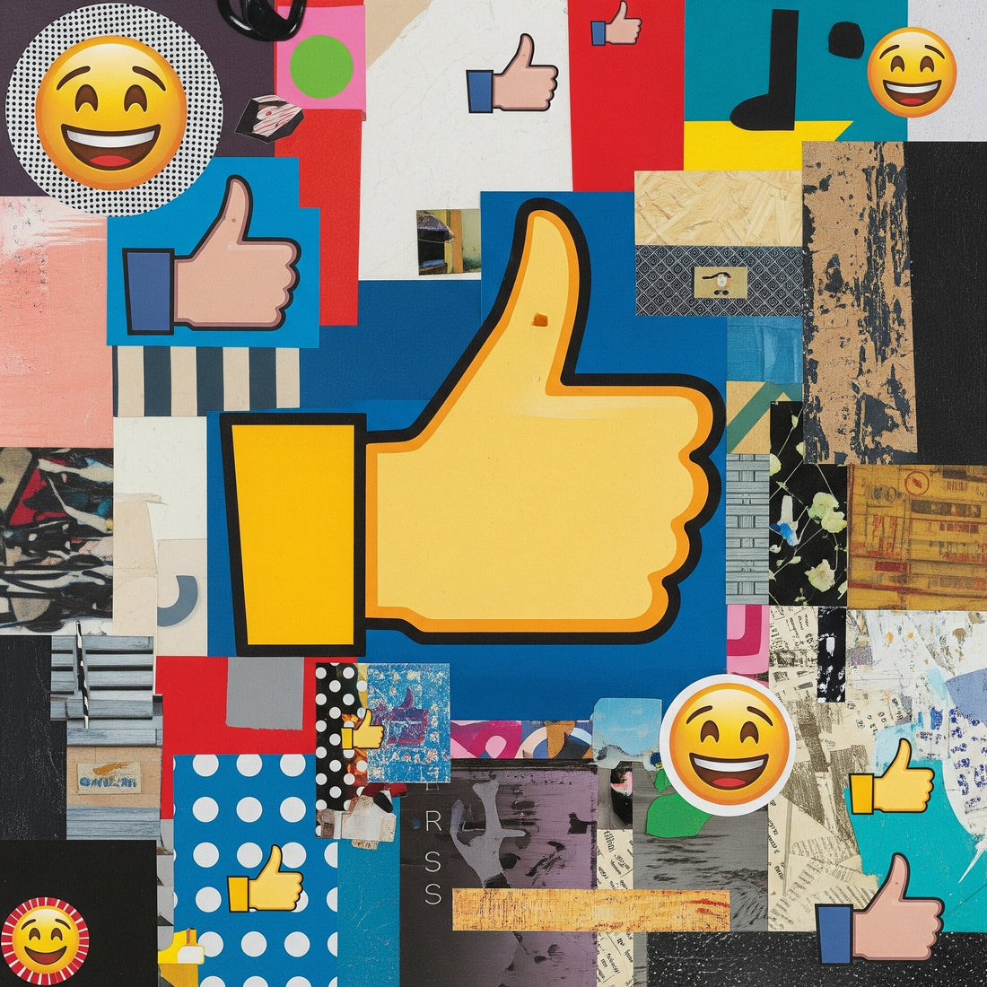 thumbs up emoji collage